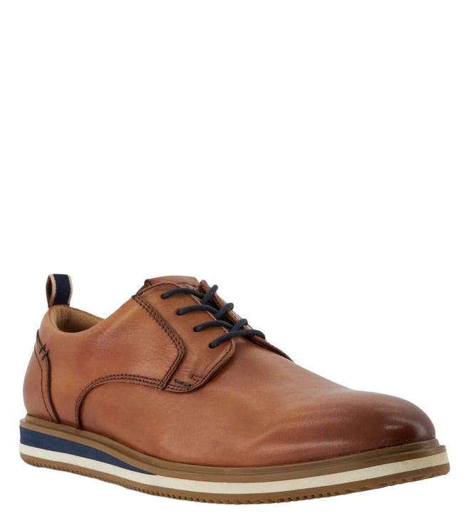 dune london men's blaksley tan derby shoes