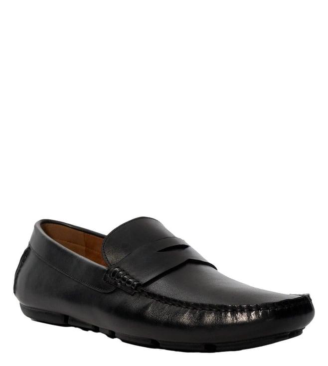 dune london men's bradlay black loafers