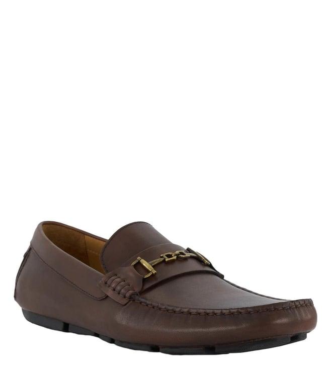 dune london men's beckons brown loafers