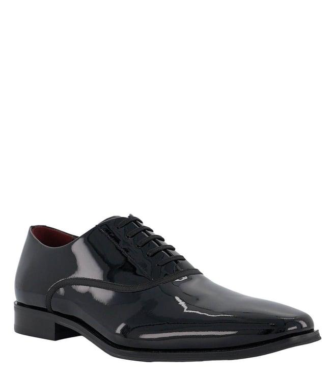 dune london men's swallow black oxford shoes