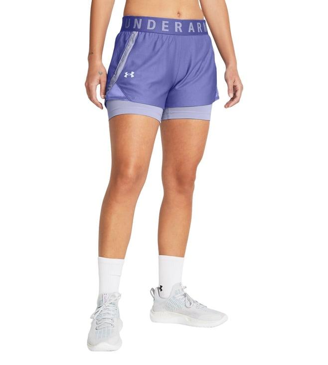 under armour purple play up 2-in-1 shorts