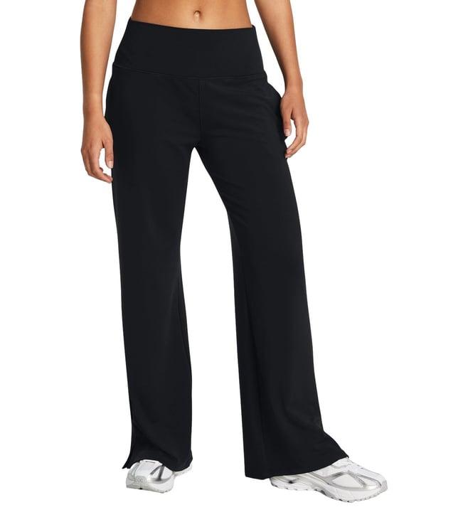 under armour black meridian open hem pants