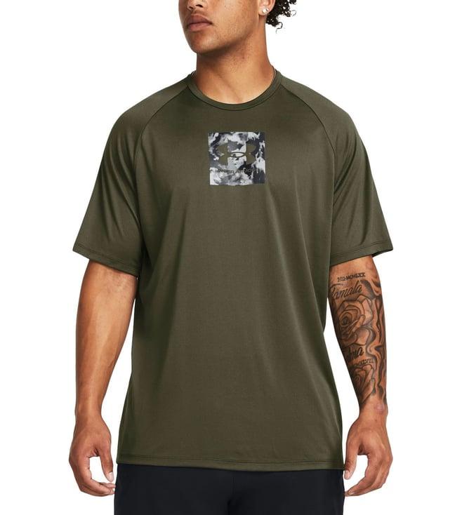 under armour green tech print fill short sleeve t-shirt