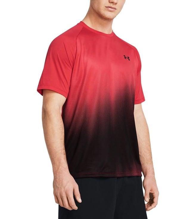 under armour red tech fade short sleeve t-shirt