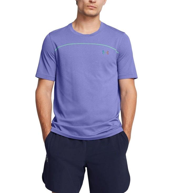 under armour purple vanish elite seamless wordmark short sleeve t-shirt