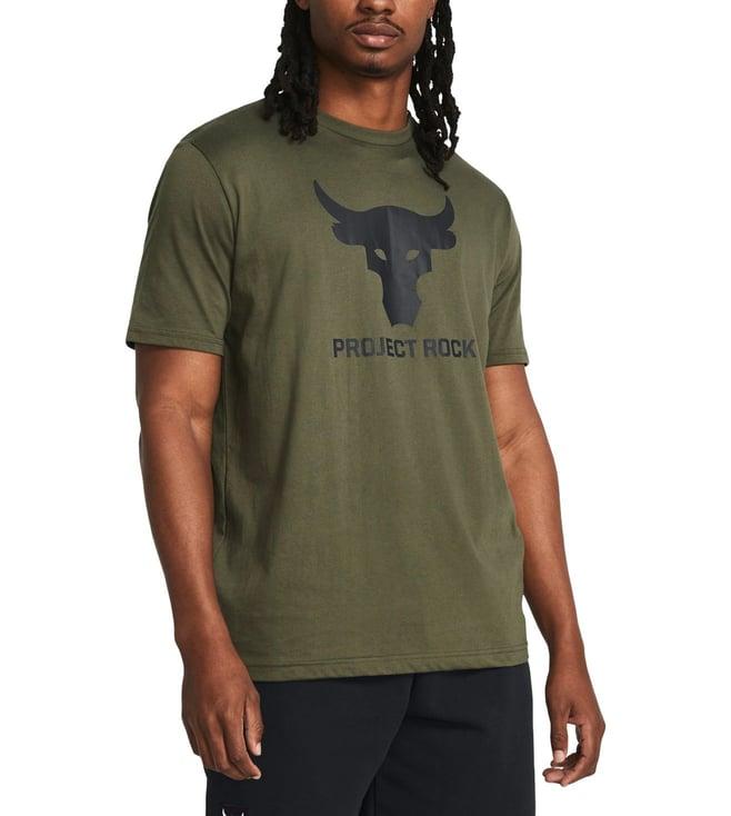 under armour green project rock payoff graphic short sleeve t-shirt