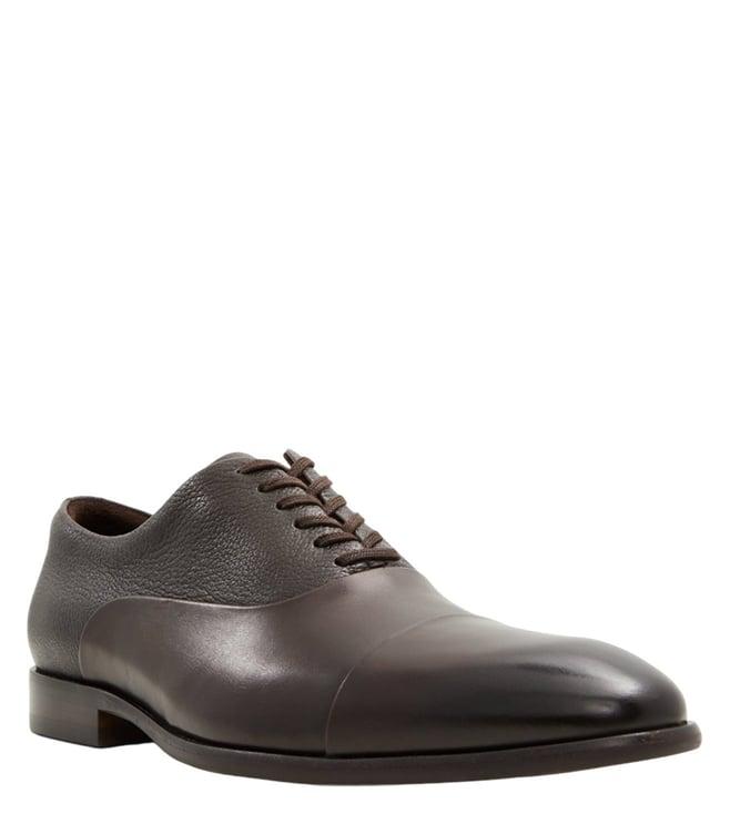 aldo men's meekes dark brown dress oxford shoes