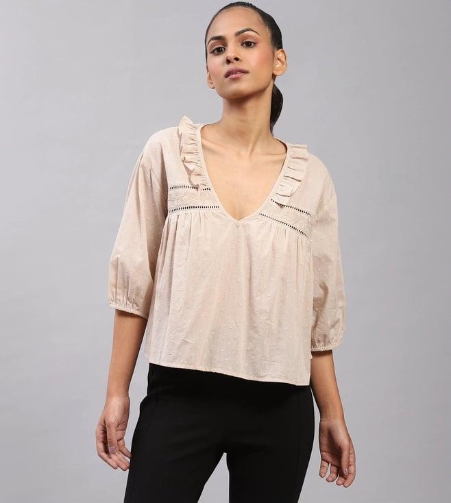 label ritu kumar grey solid top