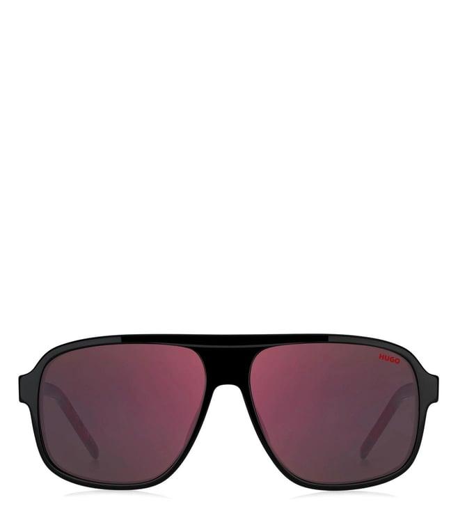 hugo 207072 red uv protected square sunglasses for men