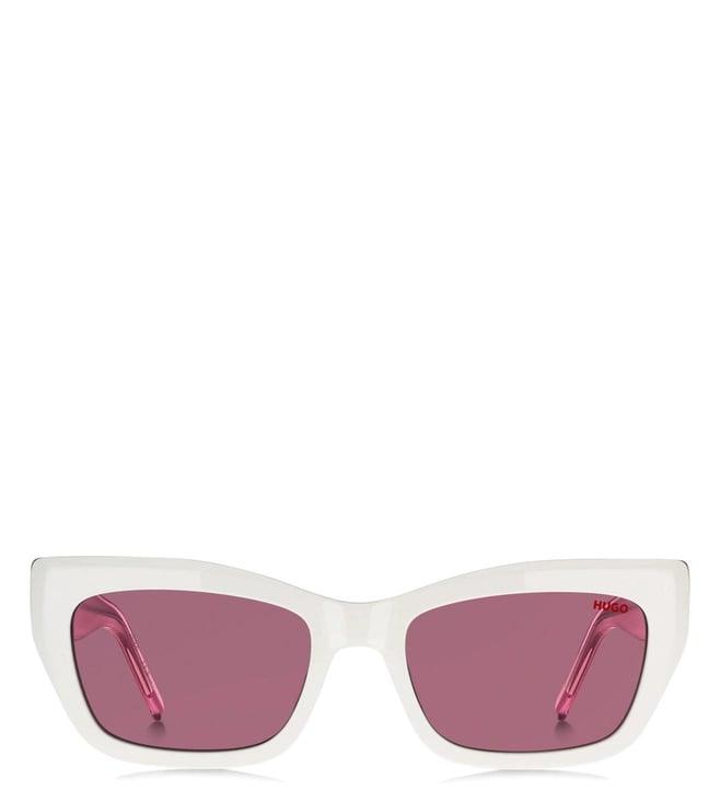 hugo 207073 pink uv protected cat eye sunglasses for women