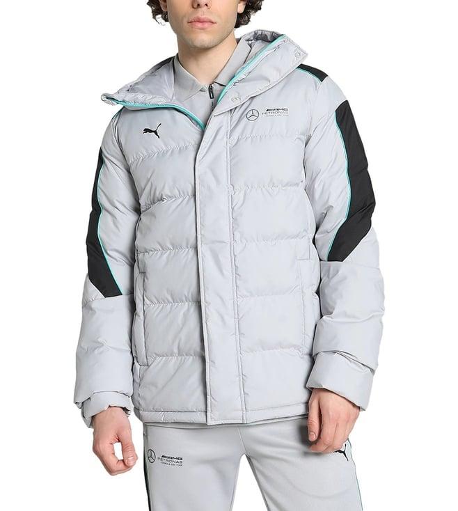 puma team silver mercedes-amg petronas f1 mt7 ecolite men's motorsport padded jacket