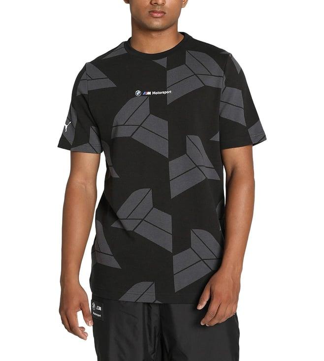 puma black bmw m motorsport jacquard men's t-shirt