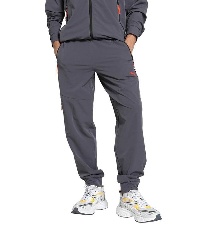 puma galactic gray & red mazing pumatech men's track pants