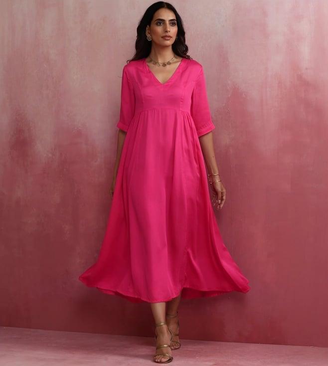 truebrowns modal pink dress