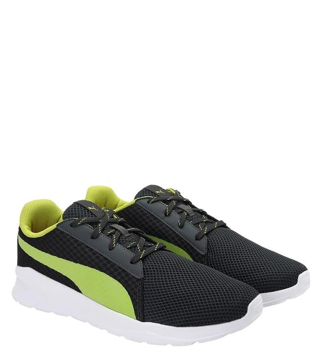 puma unisex dark shadow & lime punch hampton sneakers