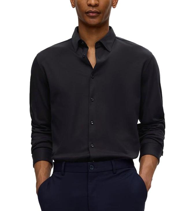 selected homme black slim fit shirt