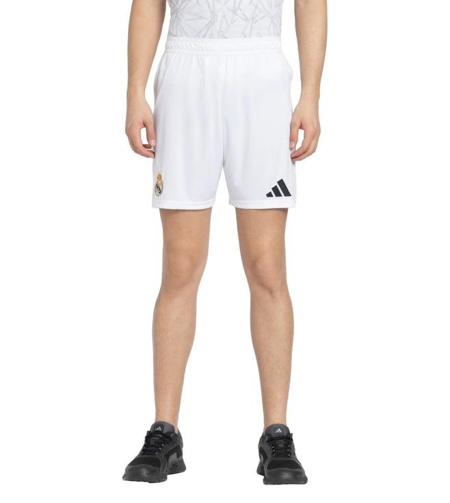 adidas white real h football shorts