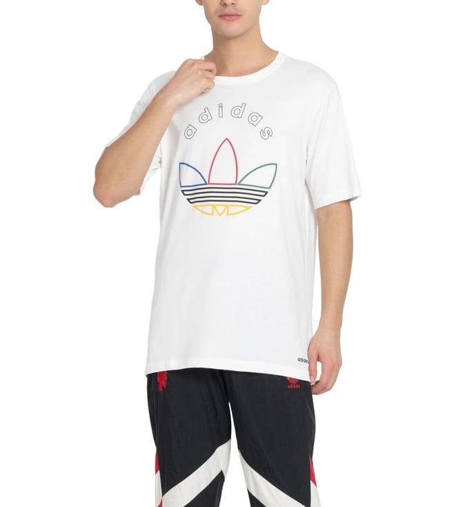 adidas originals white grfx t-shirt