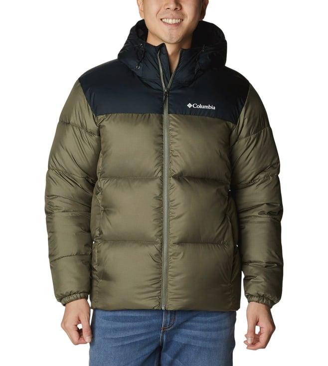 columbia mens green puffect ii hooded jacket