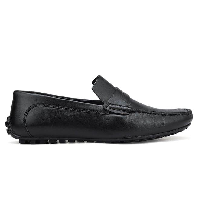 rosso brunello men's black leather loafer