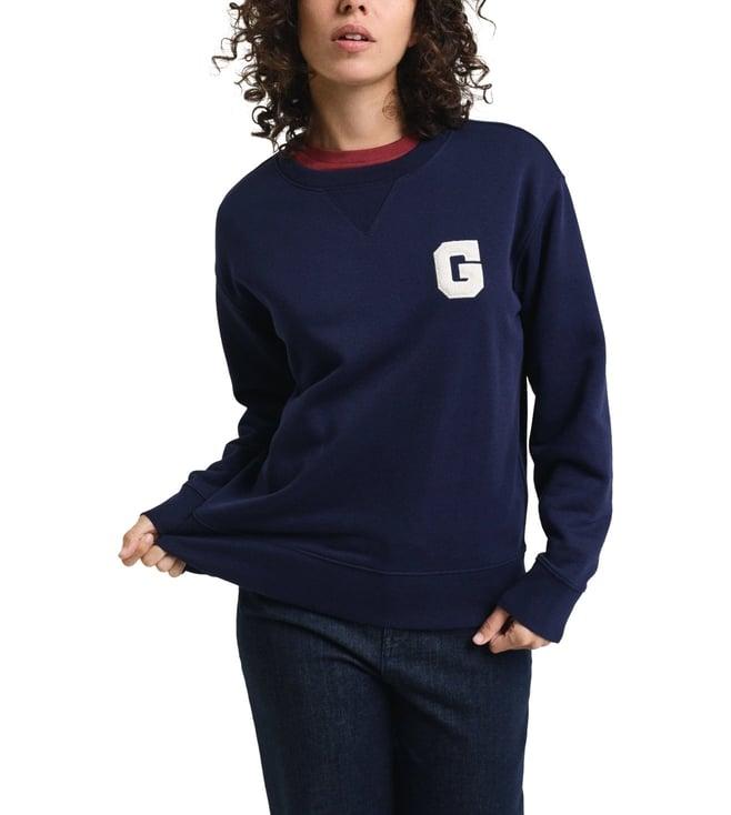 gant blue logo relaxed fit sweatshirt