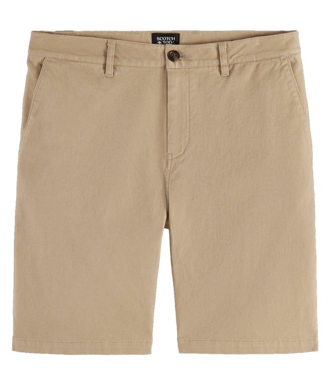 scotch & soda sand core - stuart - cotton-blend twill shorts