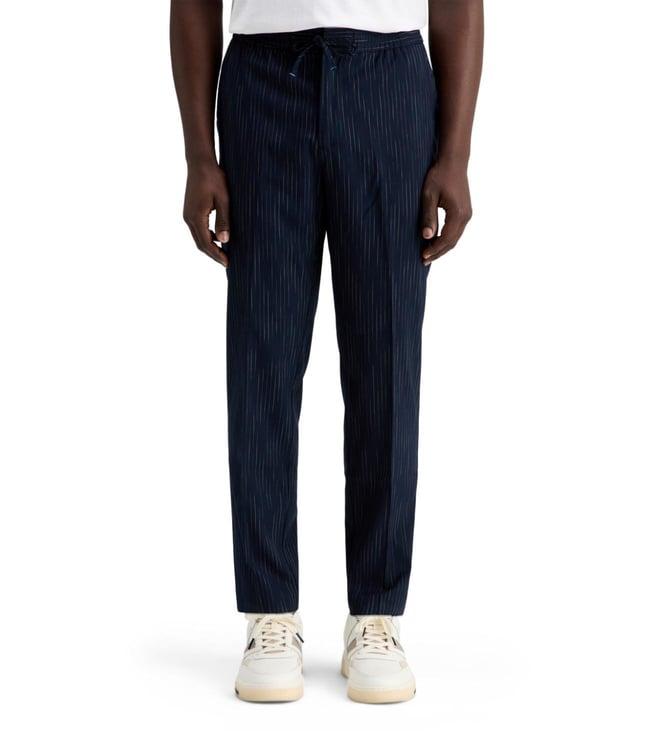 scotch & soda night blue pinstripe finch -space-dye pinstripe joggers