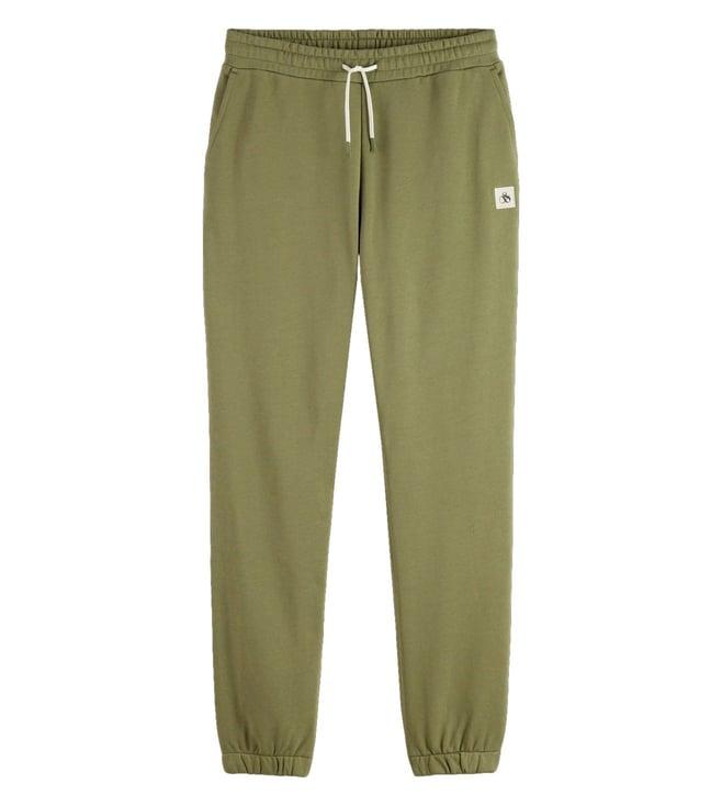 scotch & soda green ivy essential logo badge sweatpants