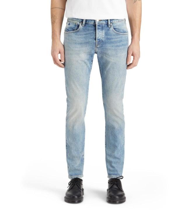 scotch & soda aqua blue core ralston in organic cotton jeans