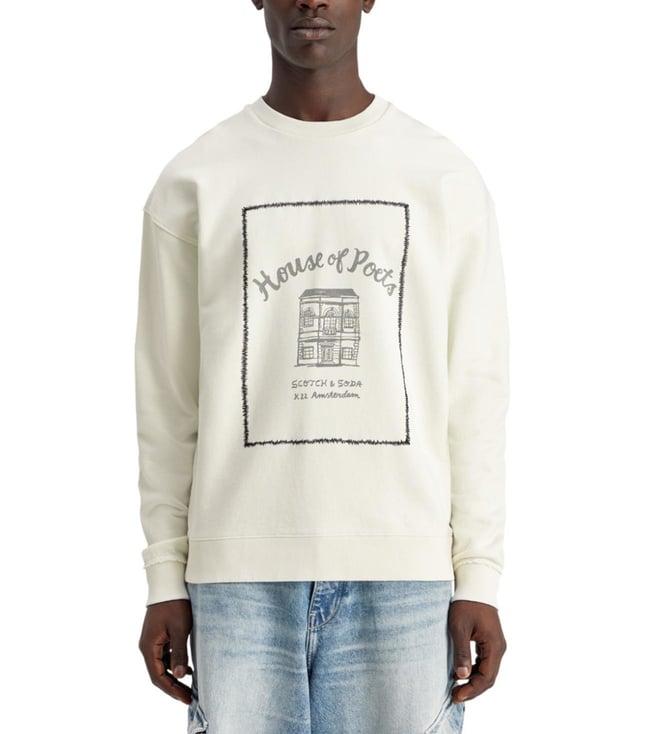 scotch & soda swan relaxed fit artwork sweatshirt