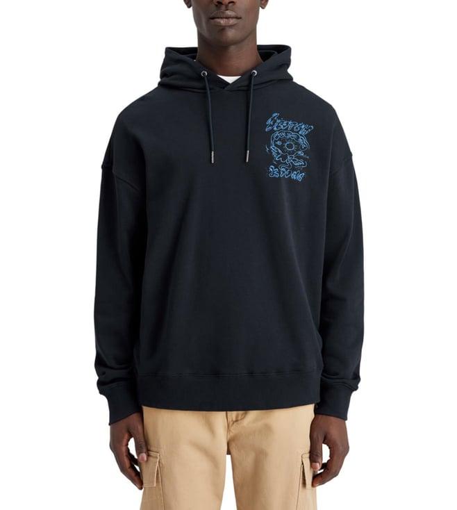 scotch & soda night embroidered artwork hoodie