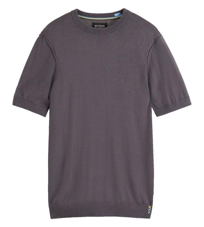 scotch & soda anthracite knitted t-shirt