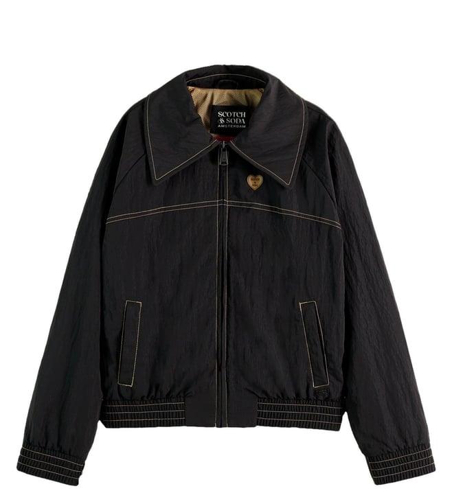 scotch & soda evening black nylon jacket