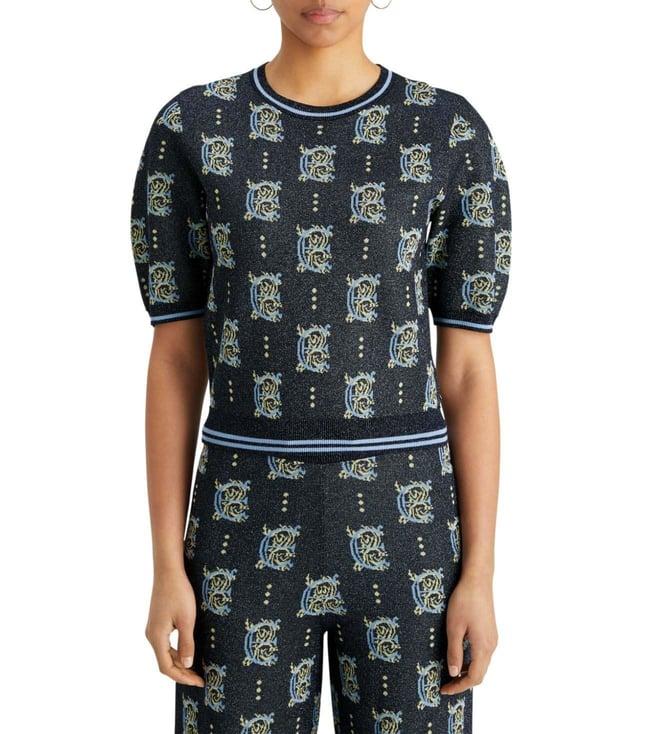 scotch & soda night jacquard cropped pullover