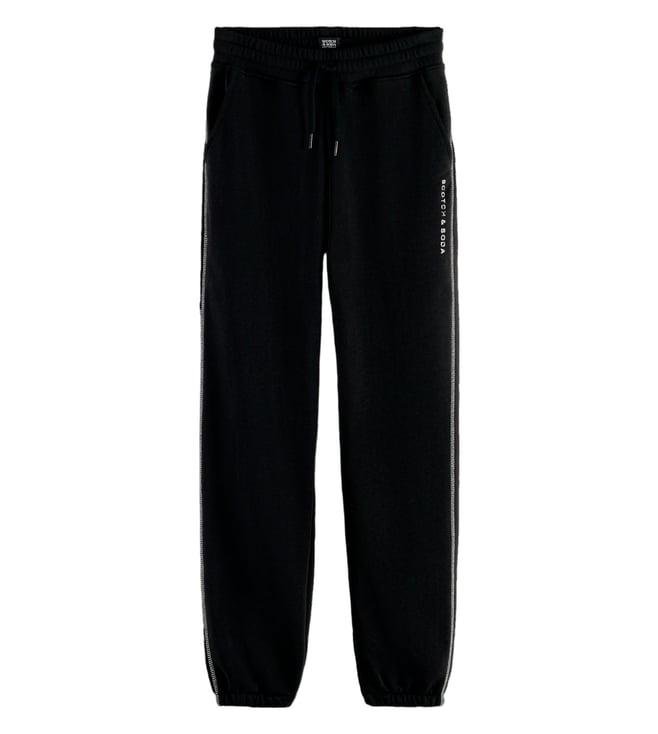 scotch & soda black core flatlock relaxed jogger pants