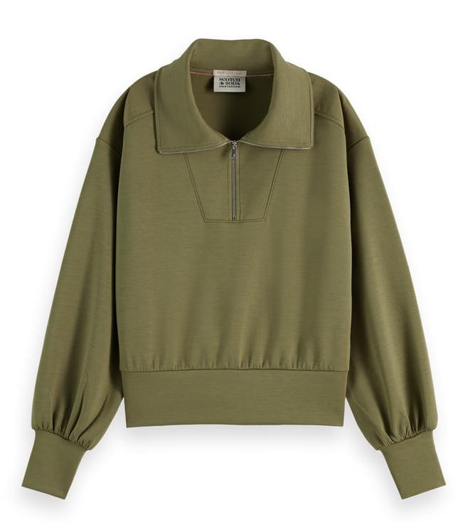 scotch & soda washed military modal utility sweatshirt