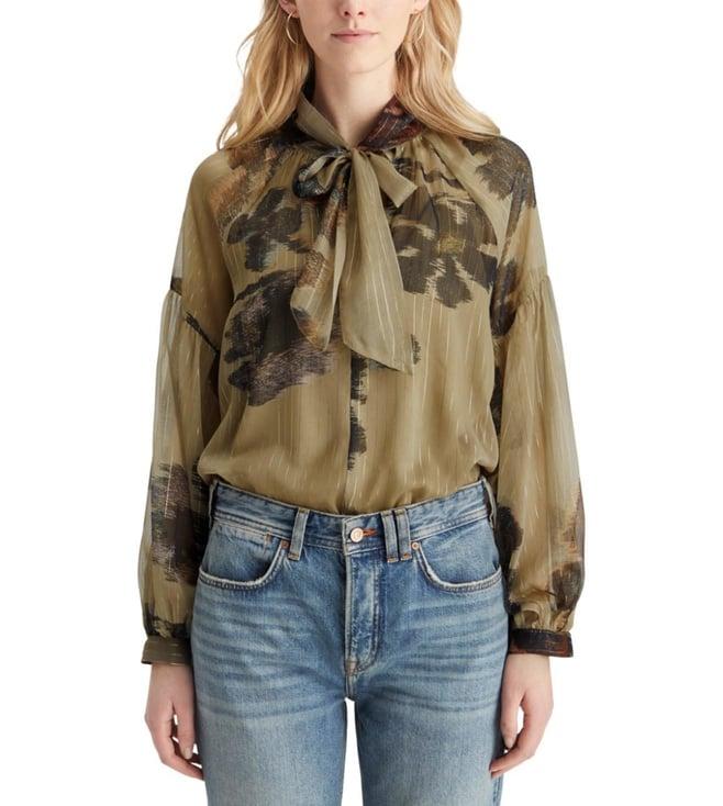 scotch & soda poetry tapestry military lurex top