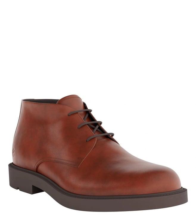 ecco men's metropole london cognac chukka boots