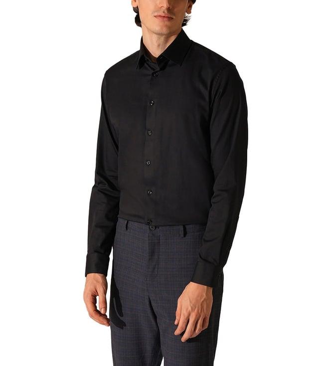 selected homme black slim fit shirt