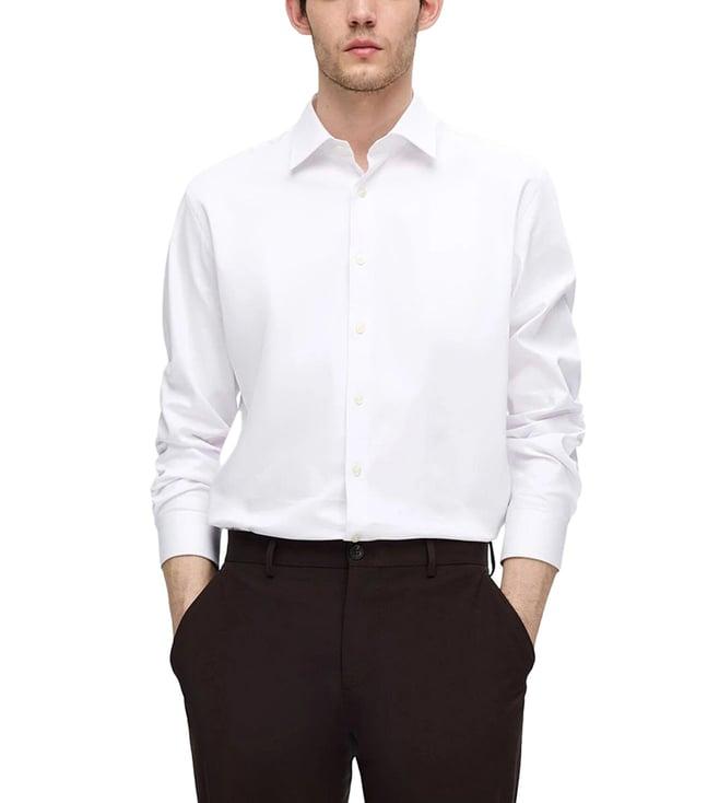 selected homme bright white slim fit shirt