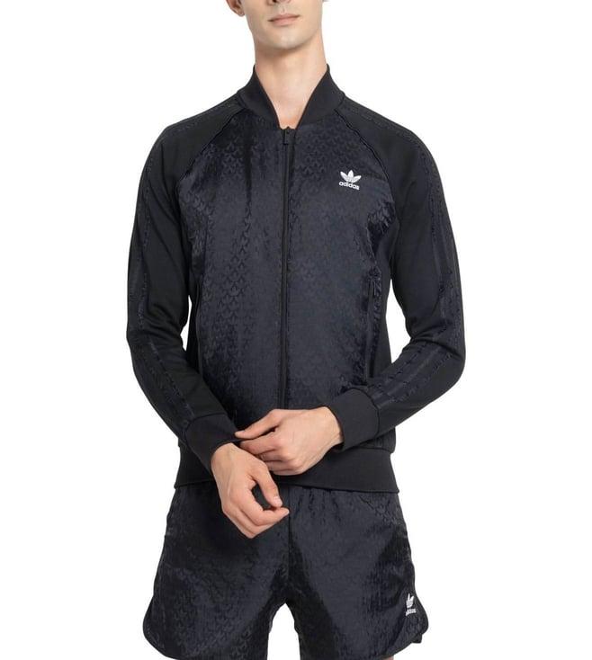 adidas originals men black mono tt track jacket