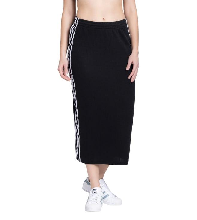 adidas originals women black knitted skirt