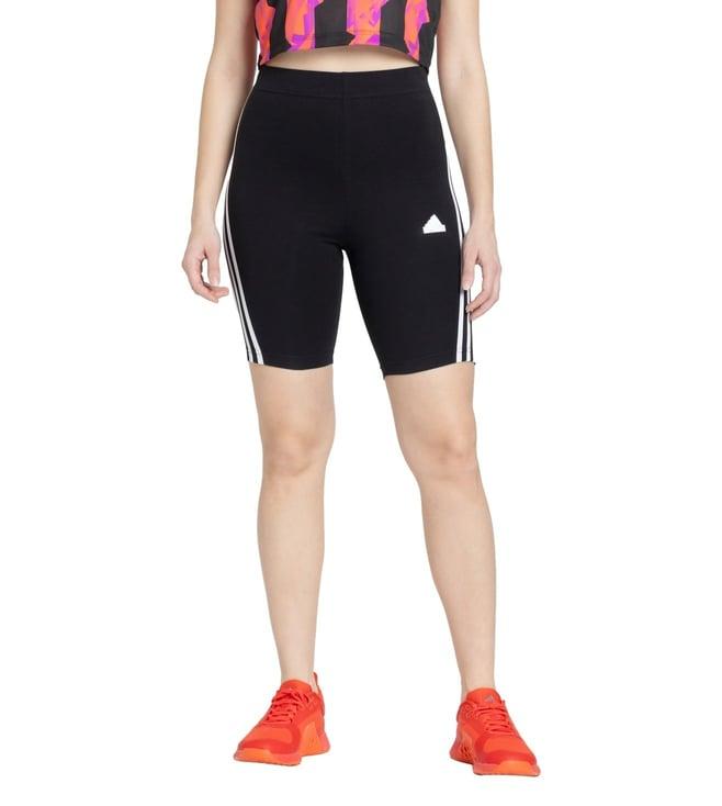 adidas women black w fi 3s biker tights shorts