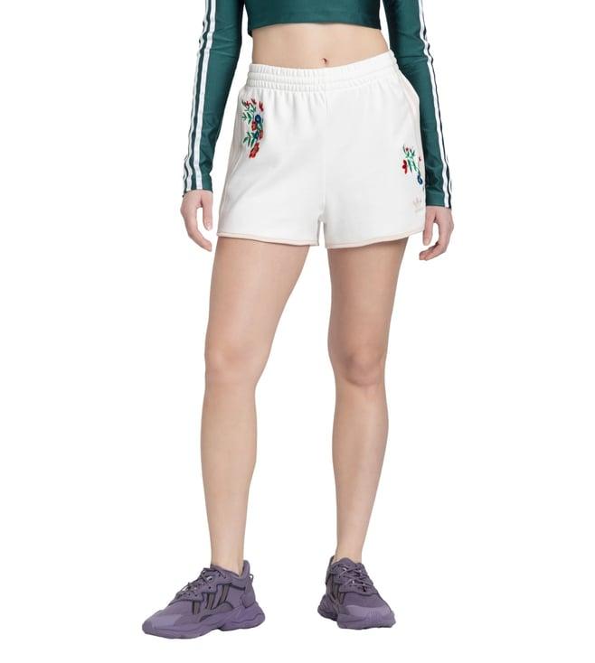 adidas originals women white floral shorts