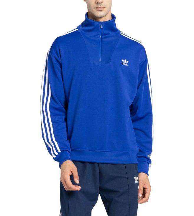 adidas originals men blue funnelneck tt track top