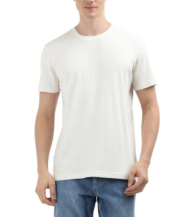 calvin klein mens ivory solid regular t shirt