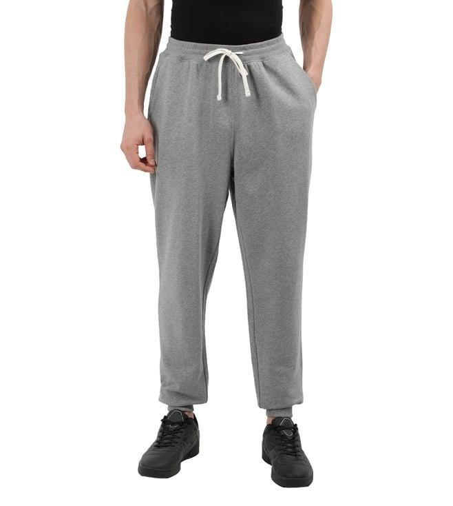 tommy hilfiger mens medium grey heather solid regular fit trackpants