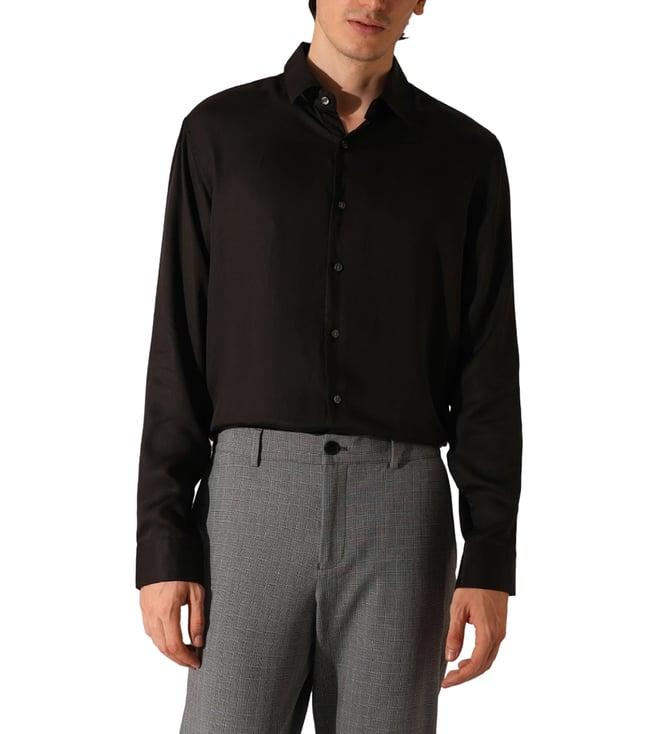 selected homme black relaxed fit shirt