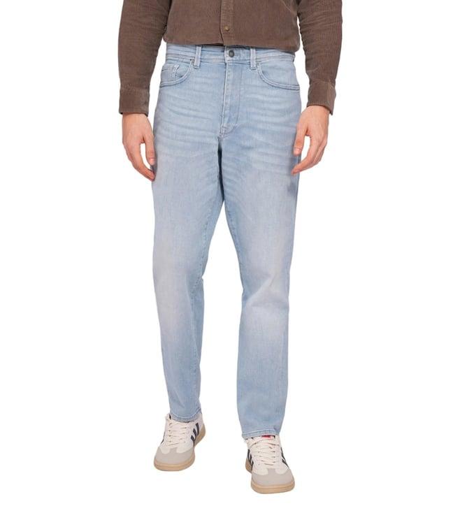 selected homme regular blue mid rise jeans