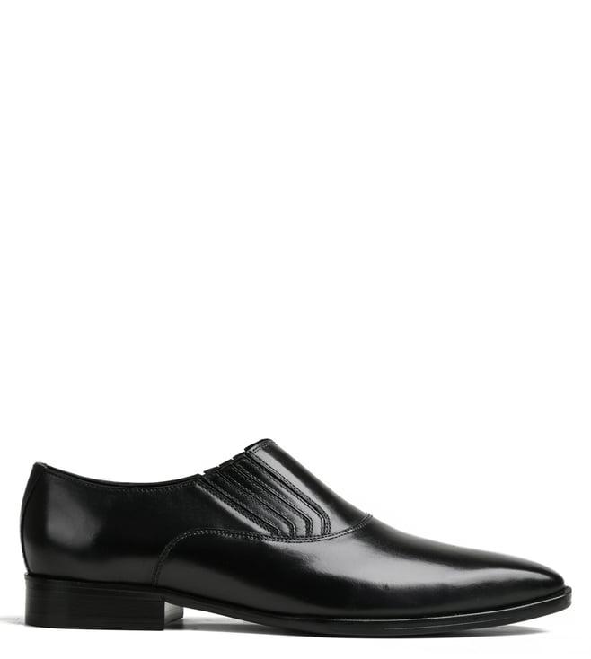 luxoro formello men's lastik black loafers